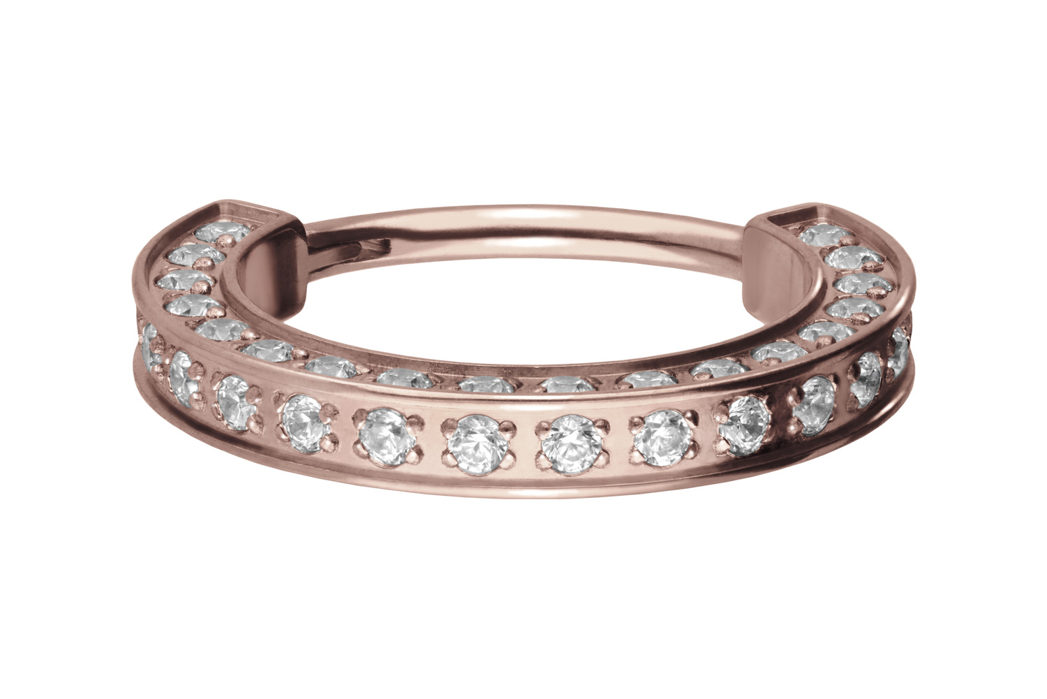 Titan Segmentring Clicker Piercing KRISTALLRAND ++SALE++